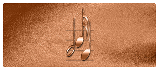 DNSEMP-L-382-CP Music Notes Copper